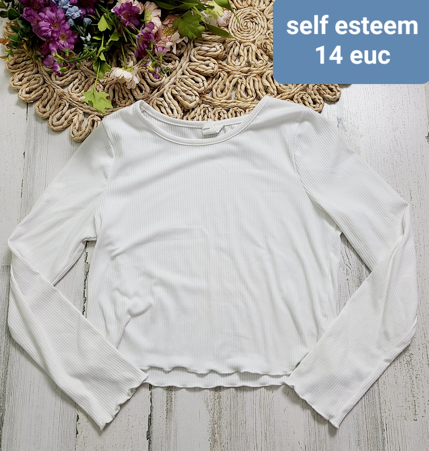 white self esteem shirt