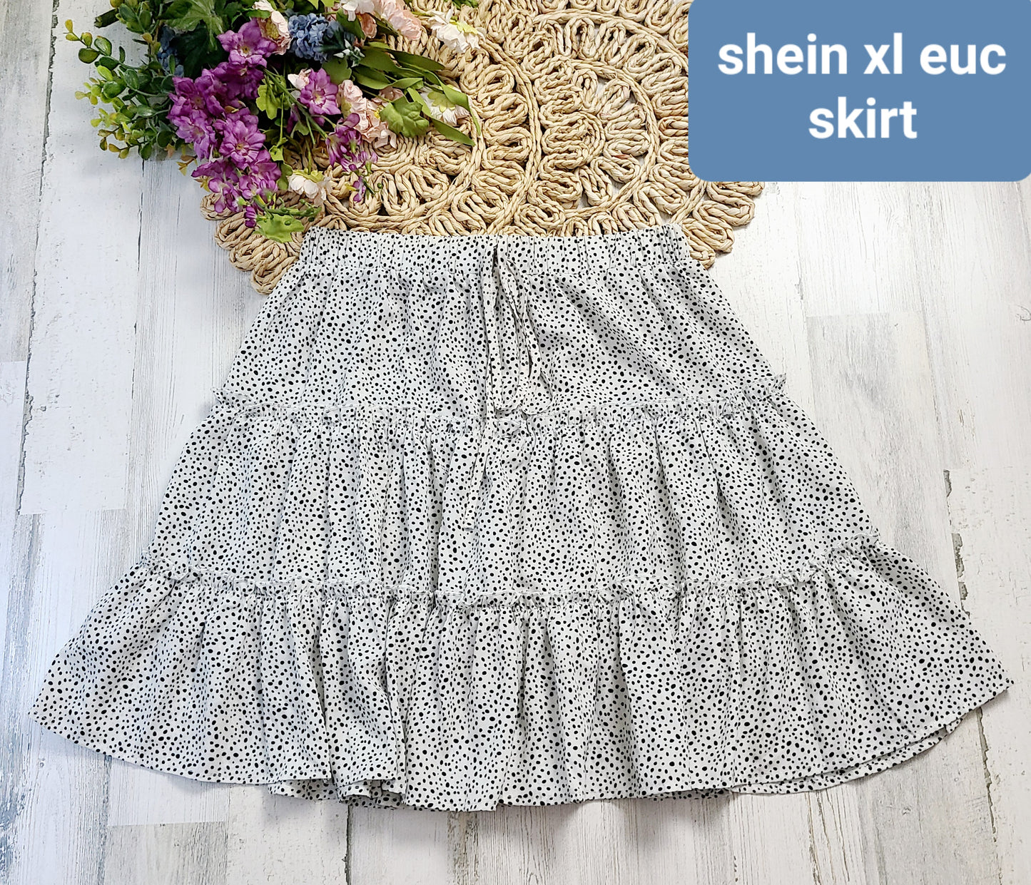 shein tiered skirt xl