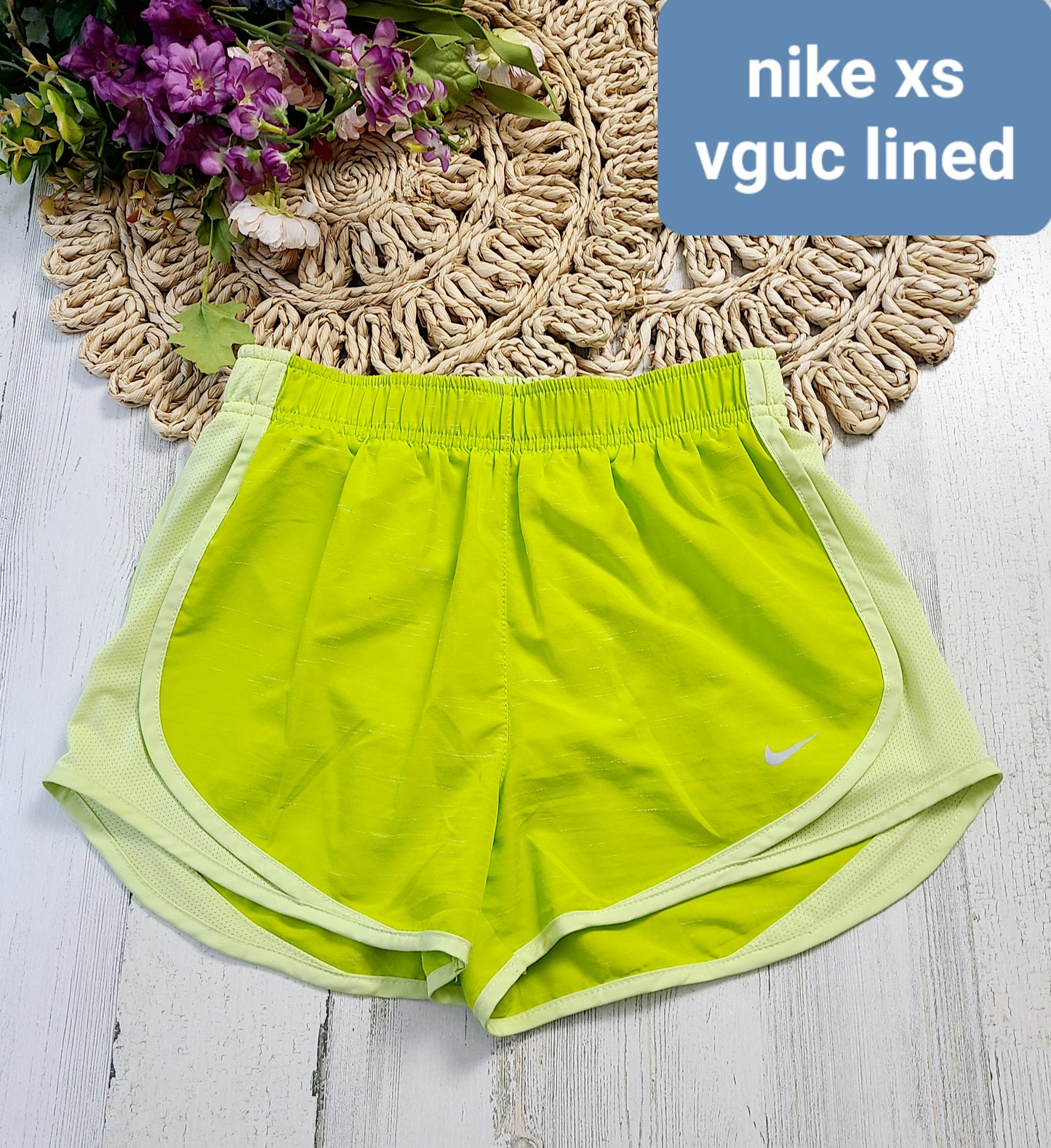 nike neon women's shorts lined