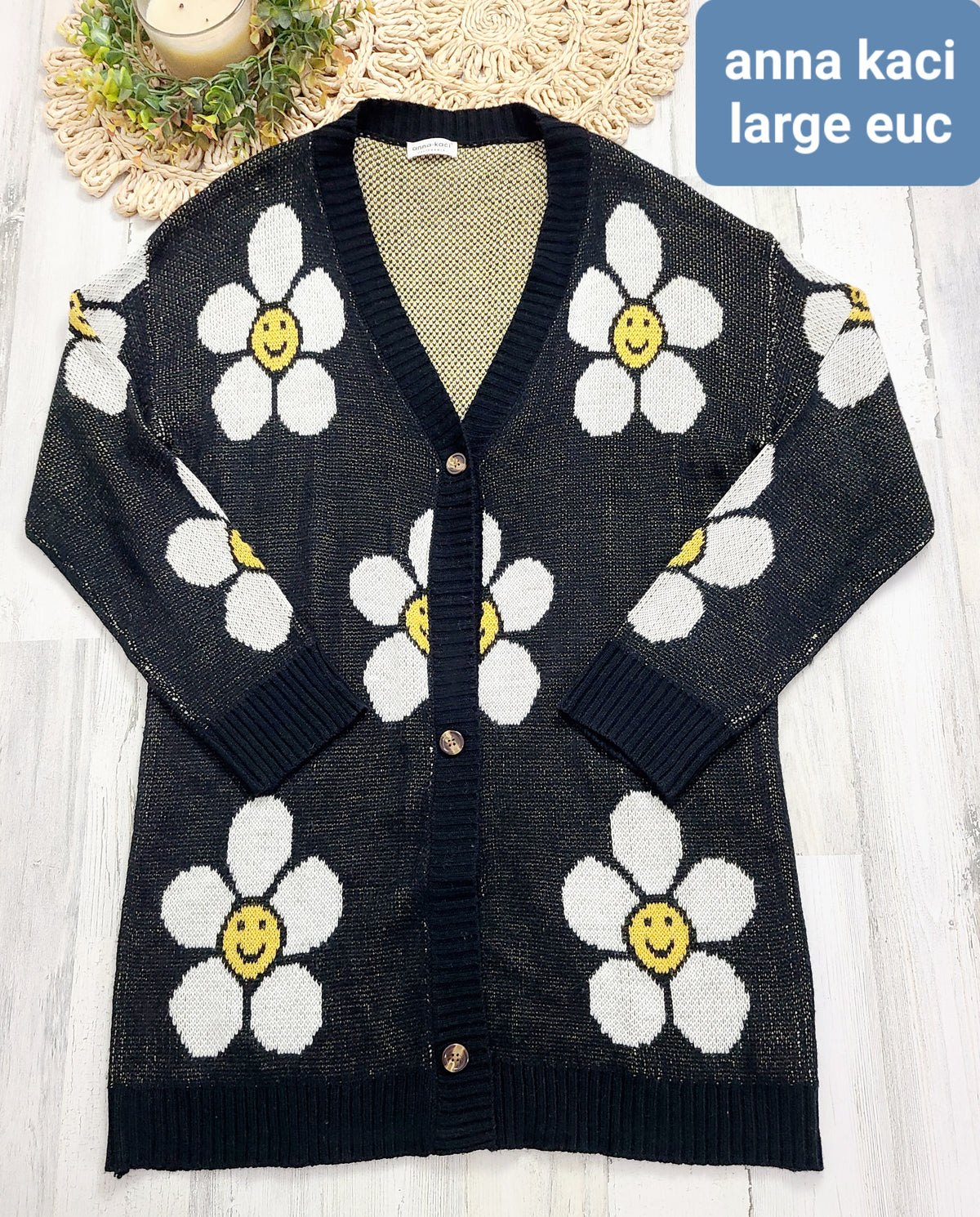 anna kaci floral cardigan