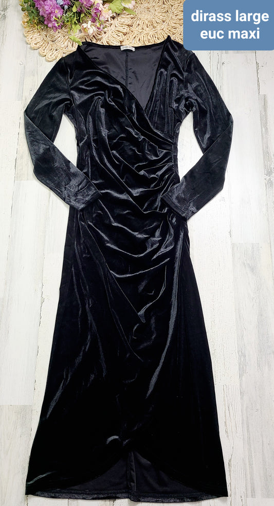 velvet maxi diarass dress
