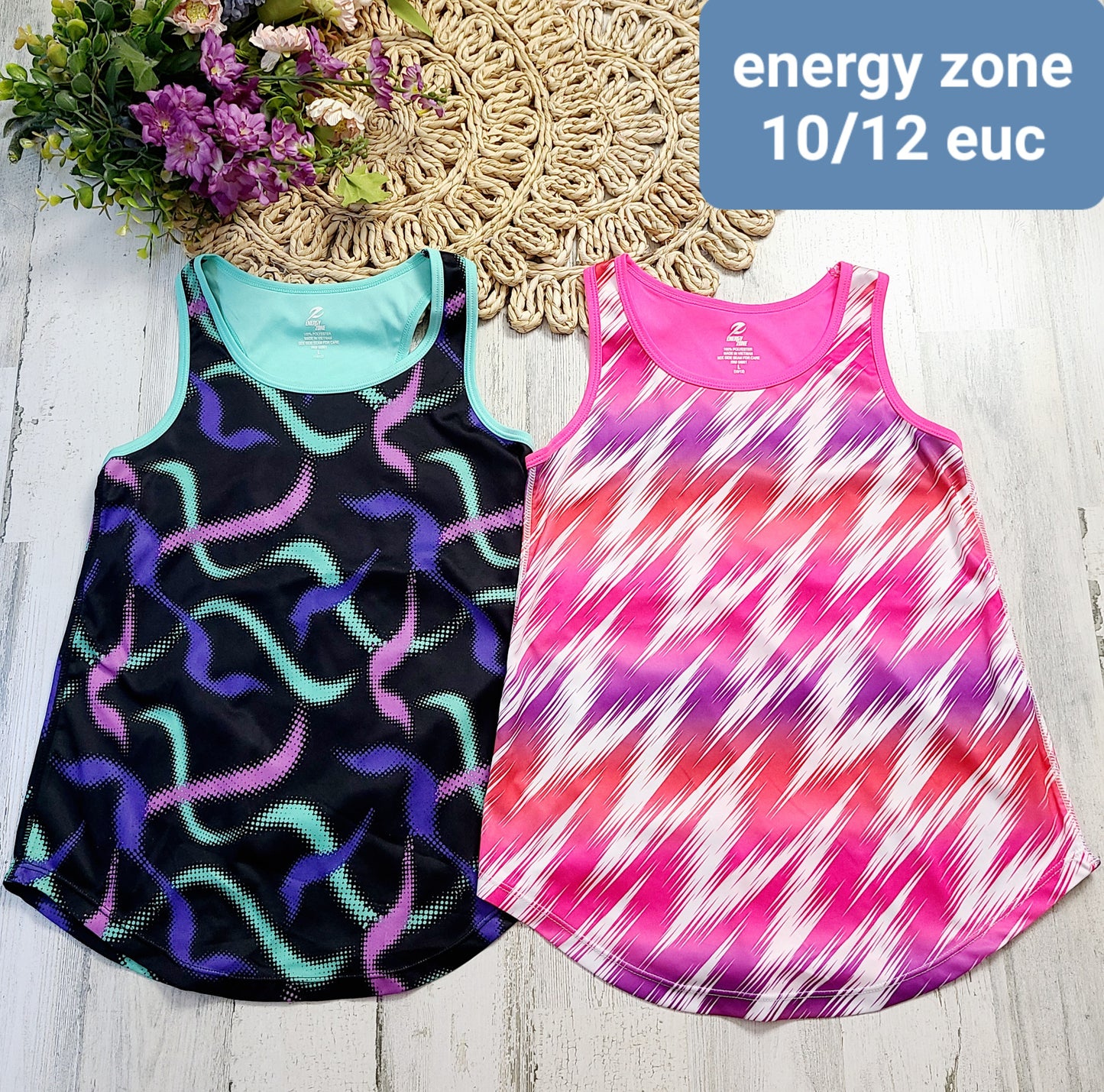 energy zone active girls tanks