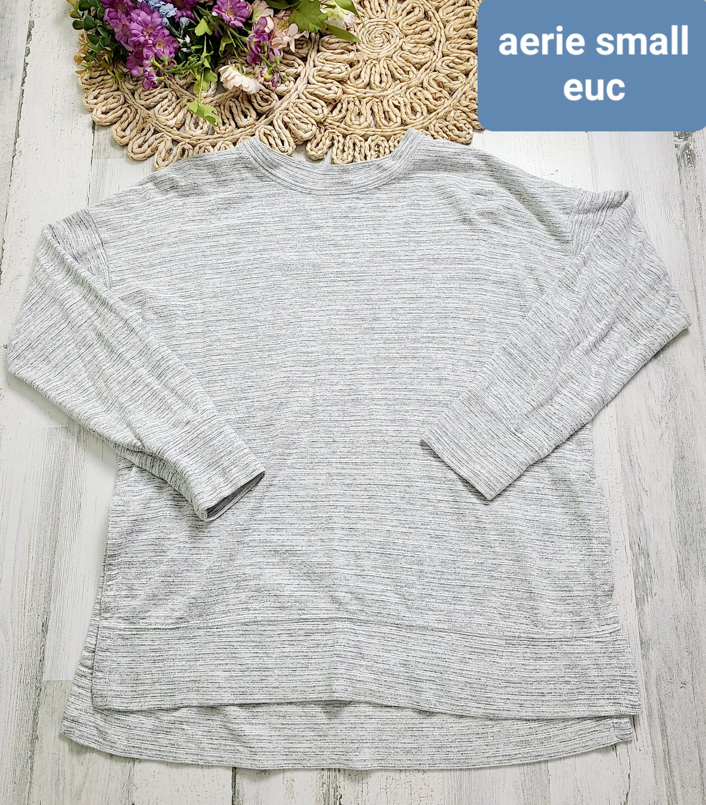 aerie long sleeve heather gray