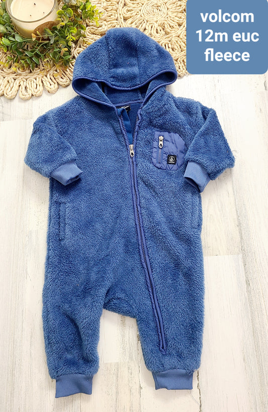 cozy fleece blue volcom 12m