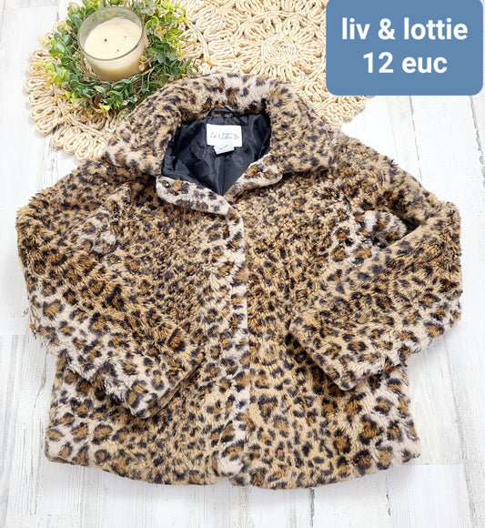 fluffy cheetah jacket liv & lottie