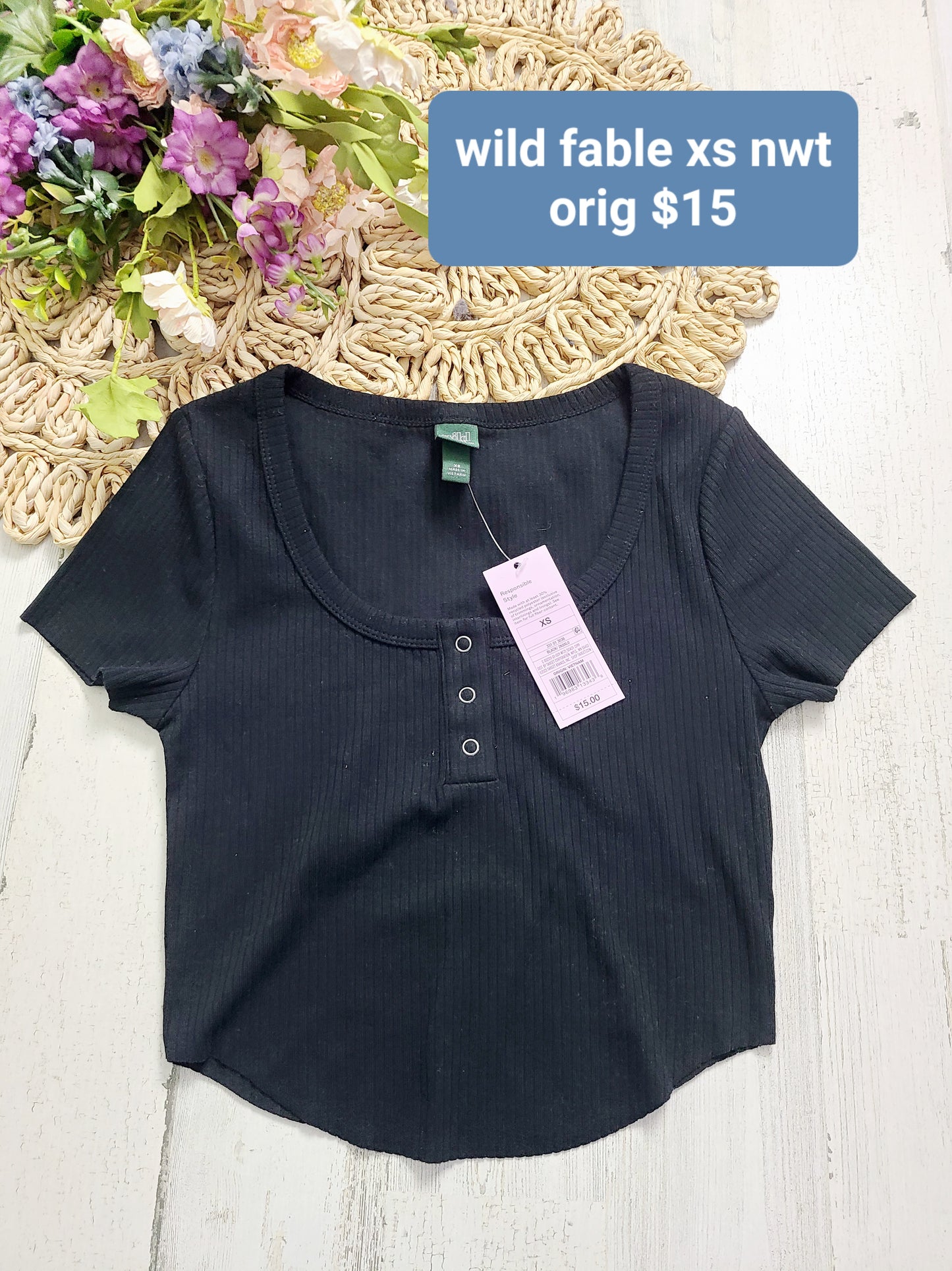 new black henley wild fable