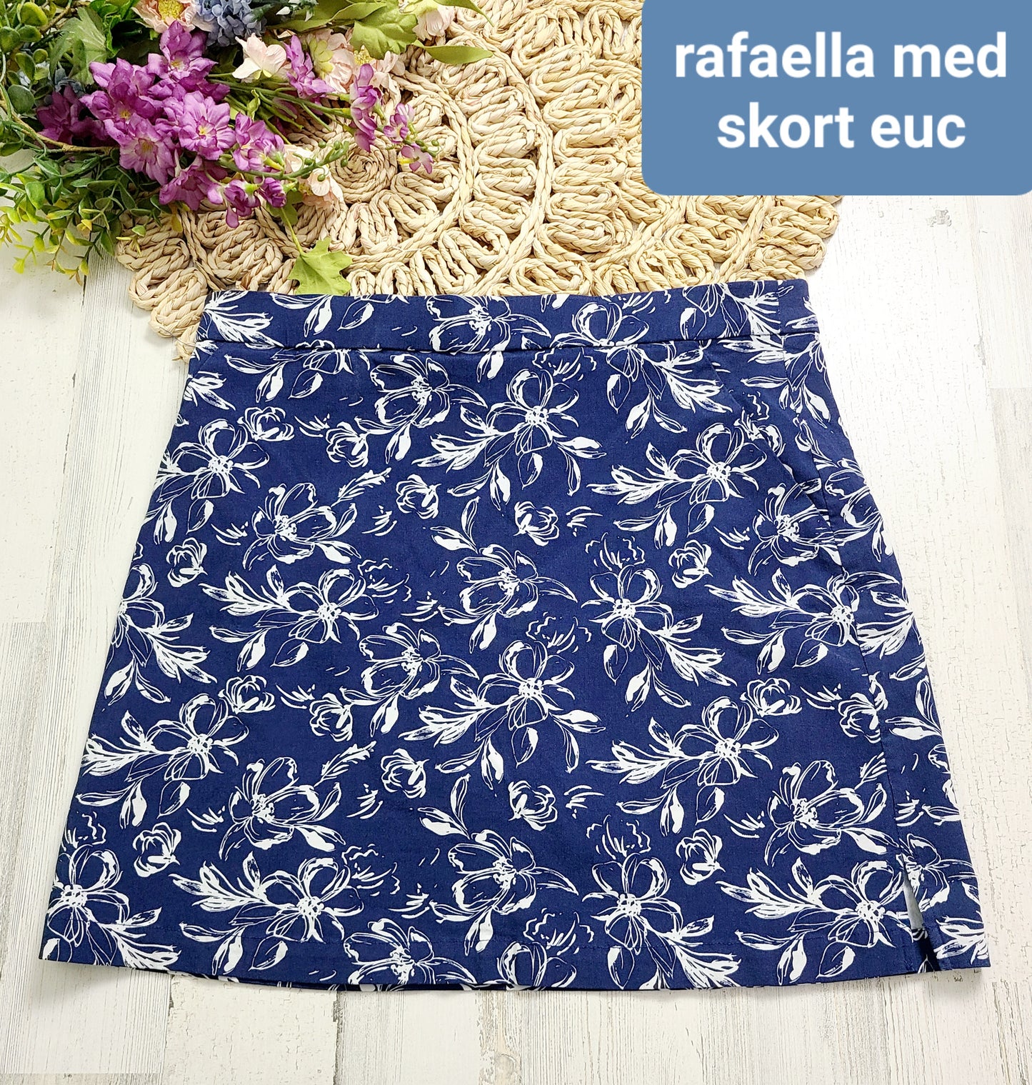 rafaella navy white skort