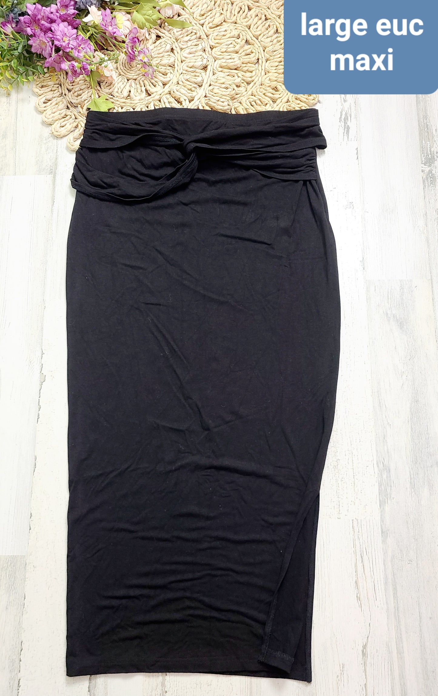 black maxi skirt