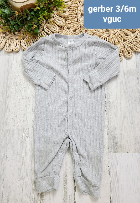 ribbed gray gerber baby 3/6m
