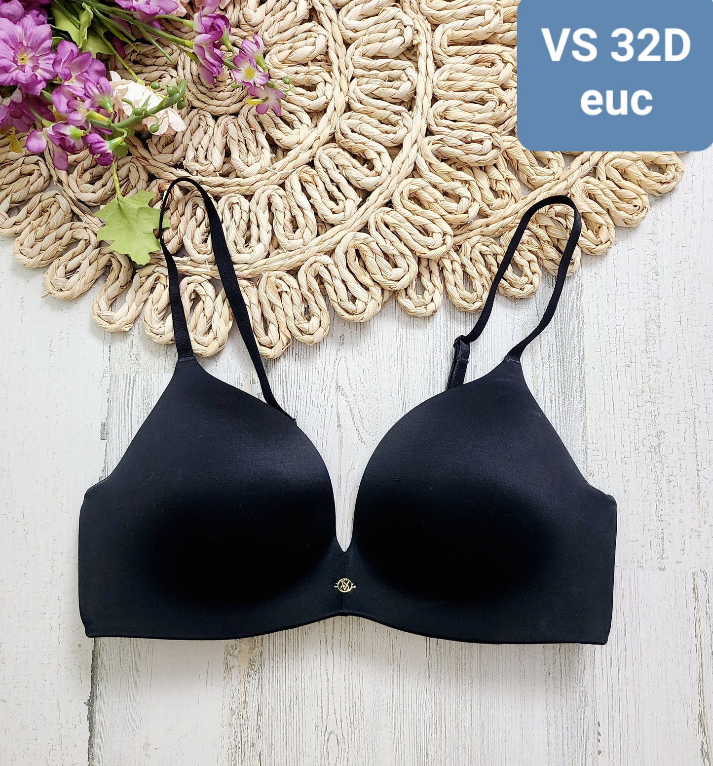 victoria secret black bra 32d
