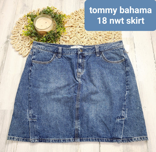 jean skirt tommy bahama nwt