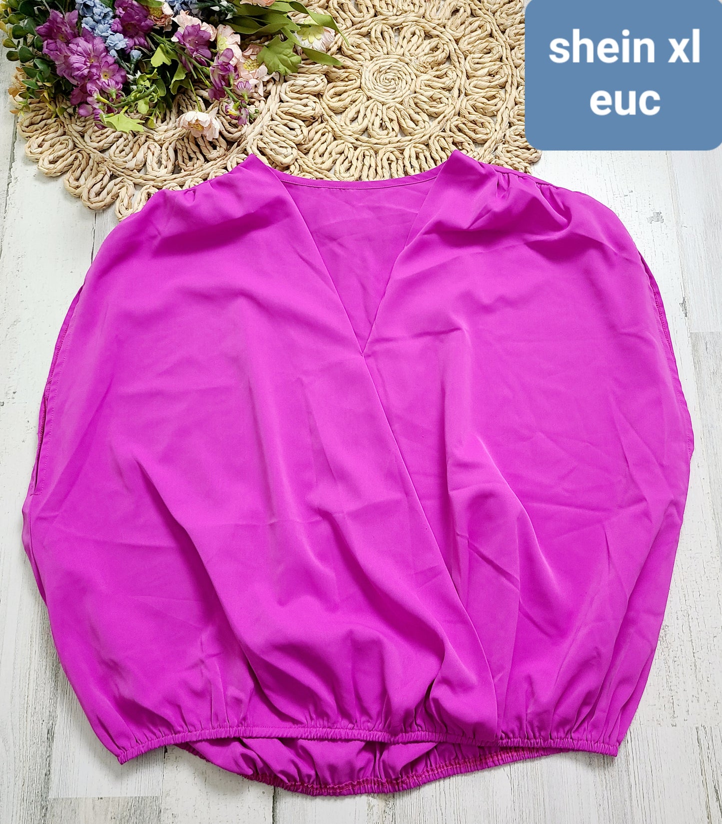shein fushia top