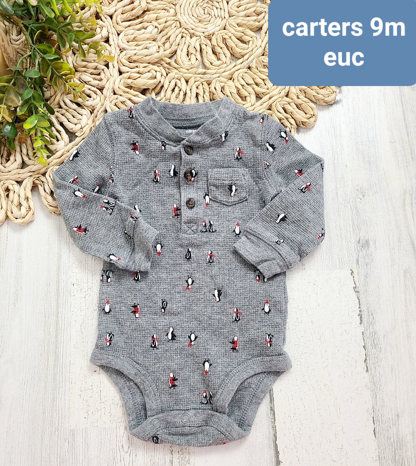 penguin onesie henley