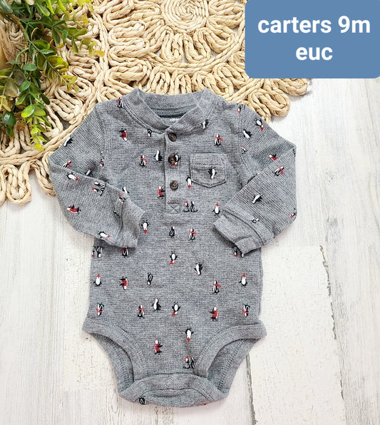penguin onesie henley