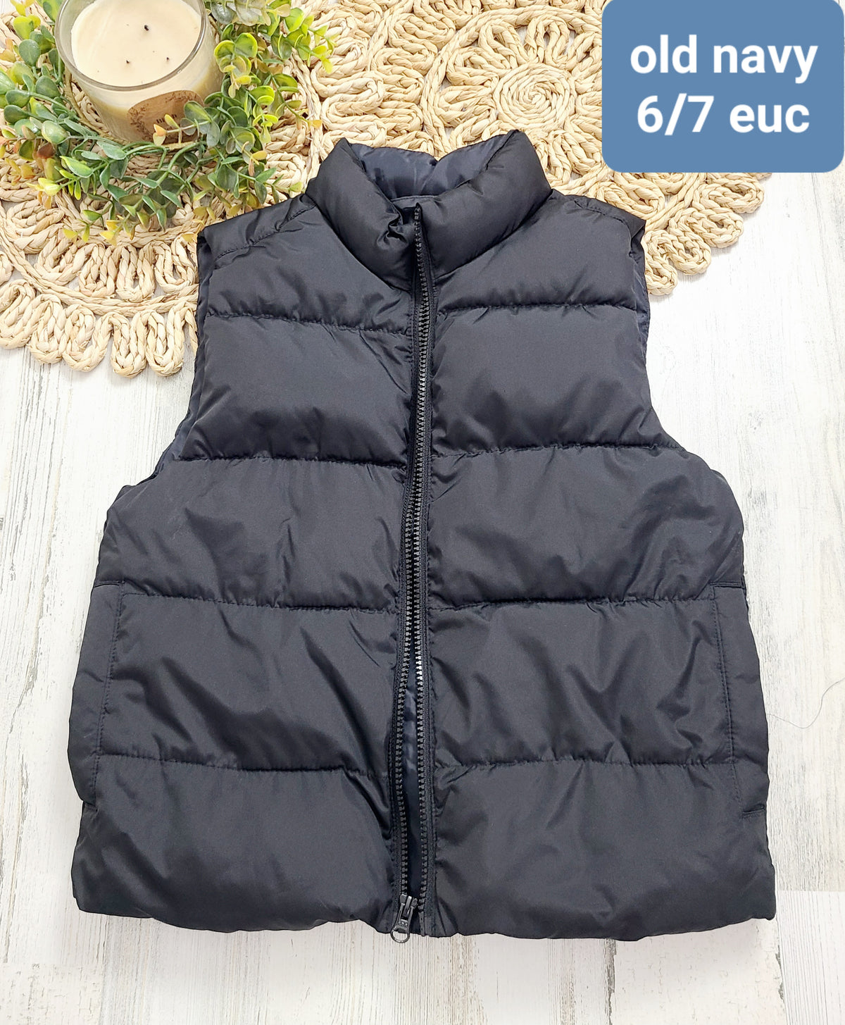 black quilted vest boys old navy