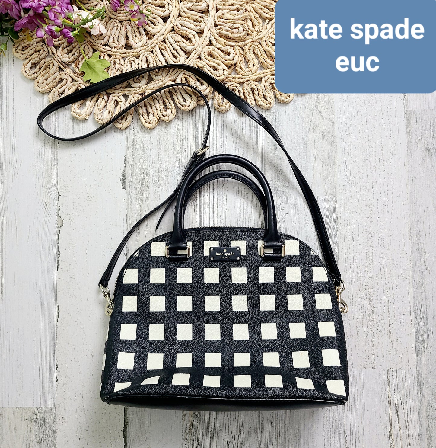 kate spade windowpane purse