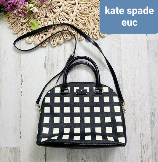 kate spade windowpane purse