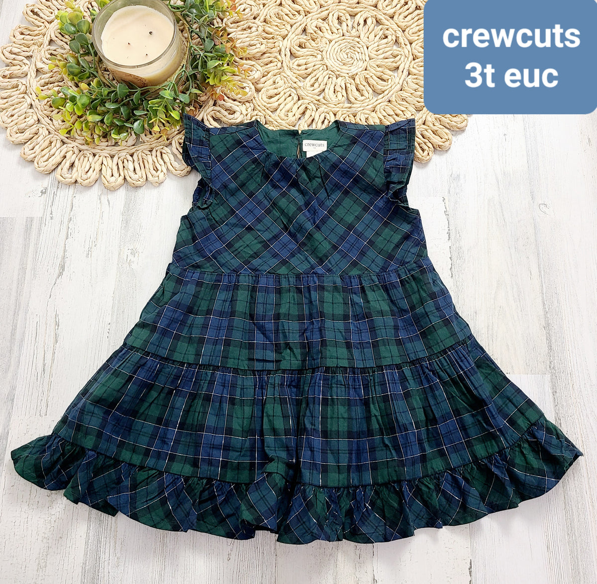 dark green and blue plaid dress crewcuts