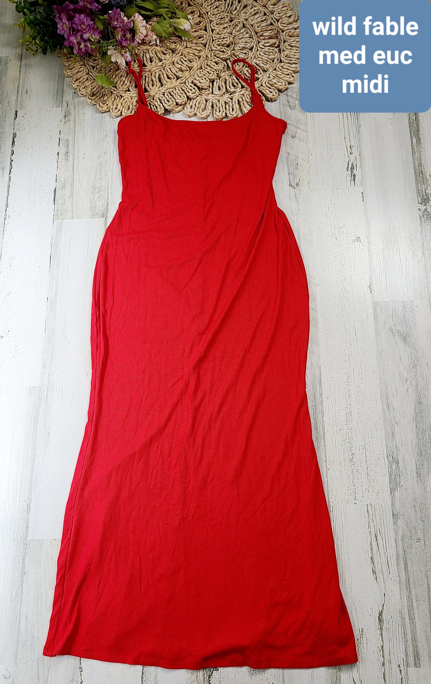 wild fable red midi dress