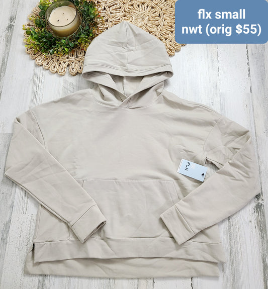 new flx ivory hoodie small