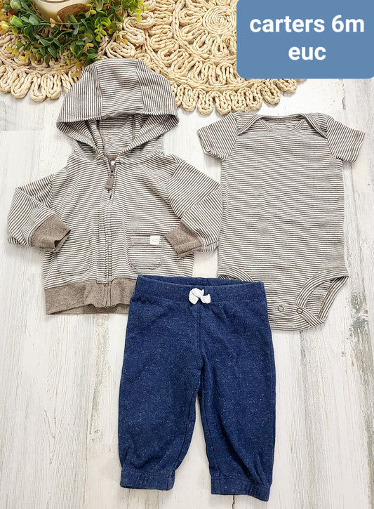brown set with blue pants carters 6m