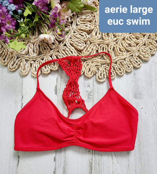 aerie red swim top