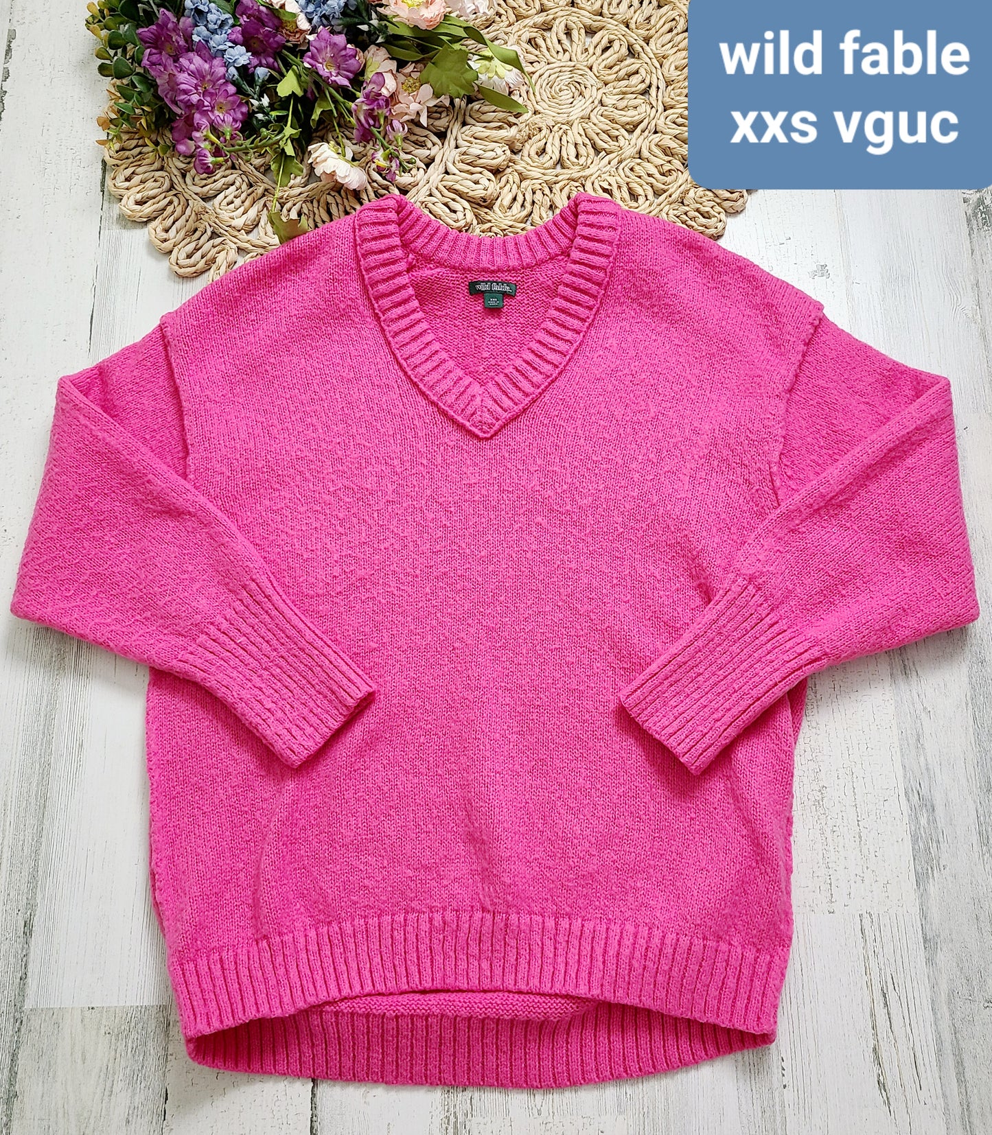 pink sweater xxs wild fable
