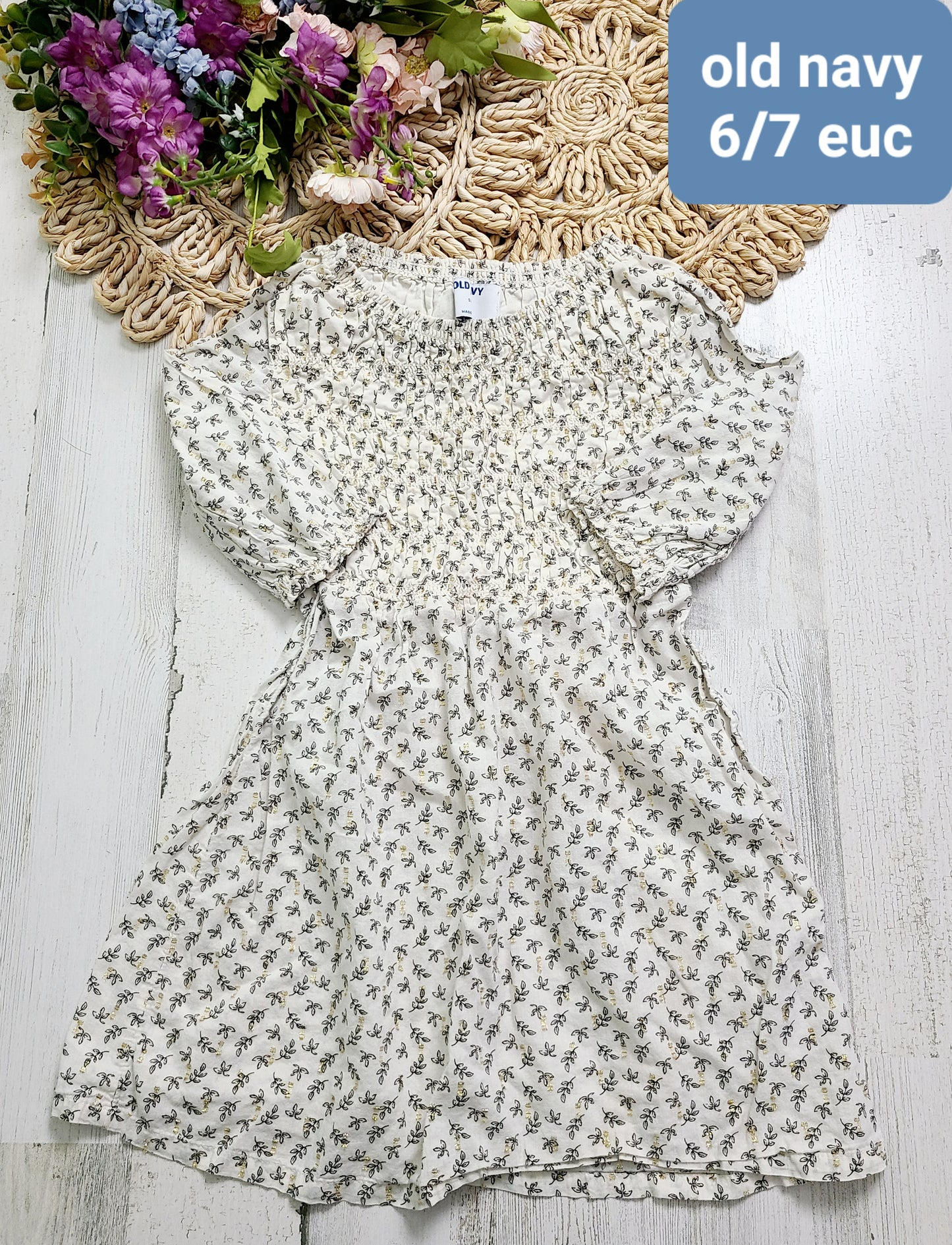 old navy long sleeve dress 6/7