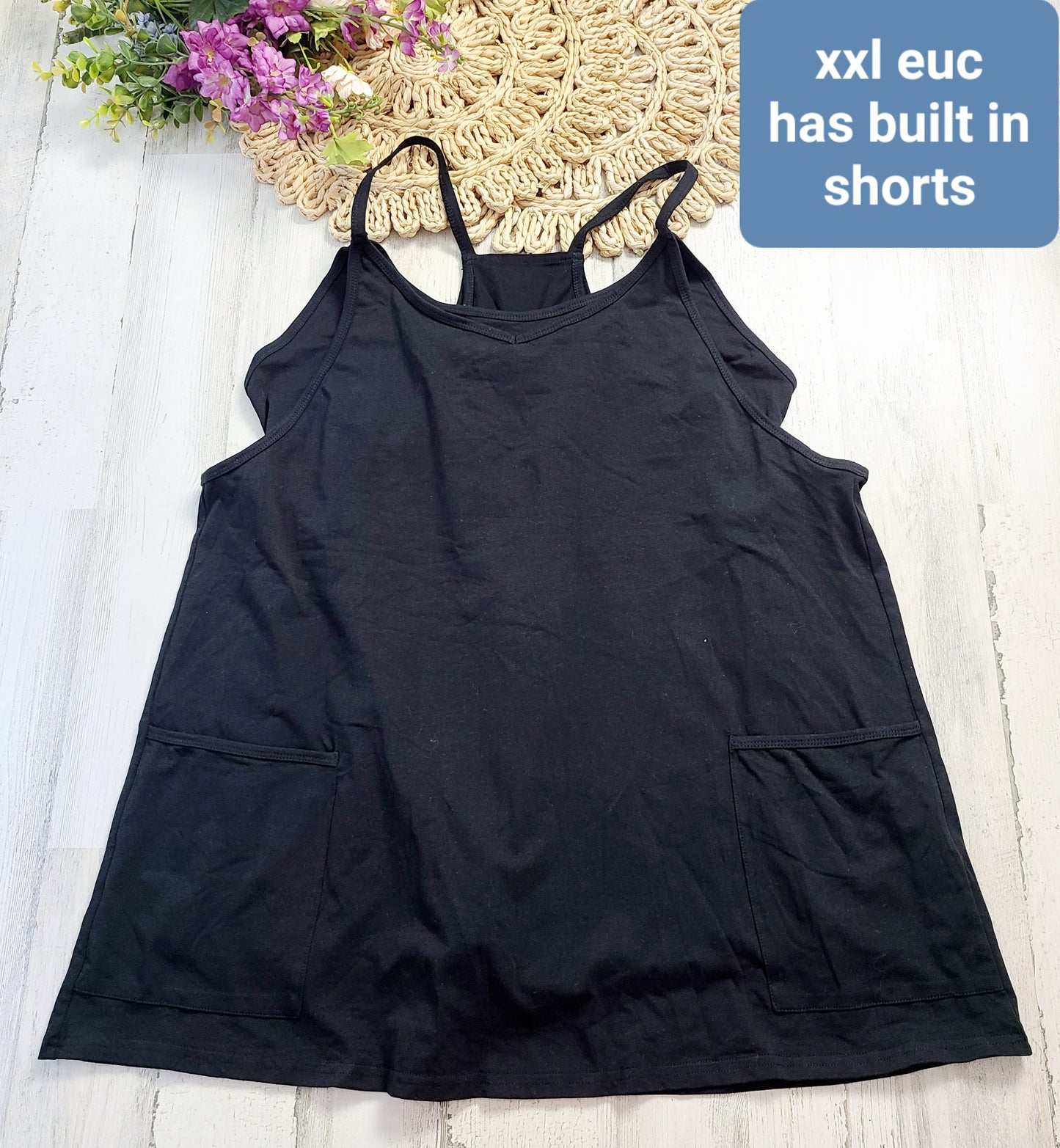 xxl black dress with inside spandex