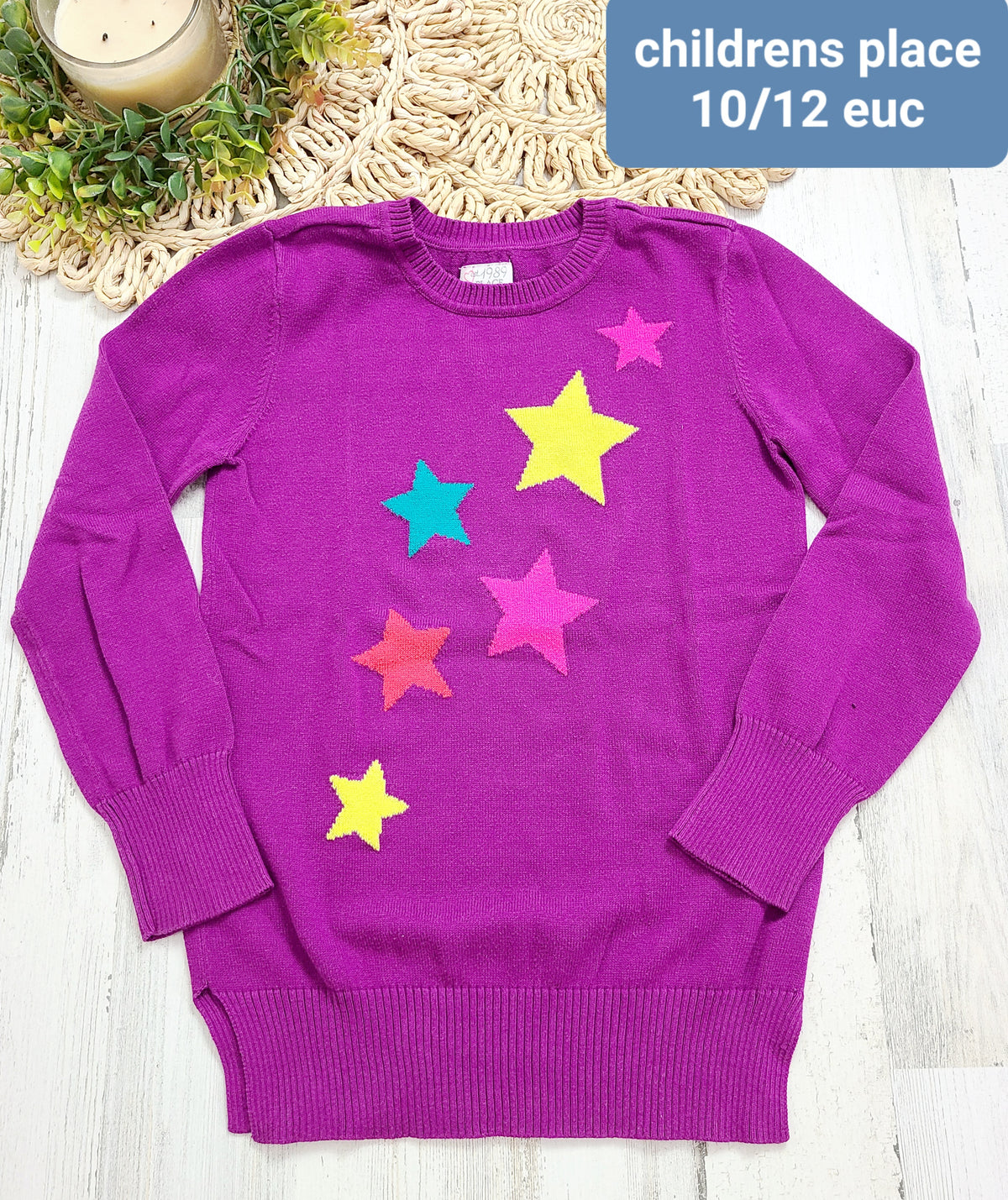 purple sweater with stars childrens place
