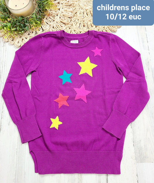 purple sweater with stars childrens place