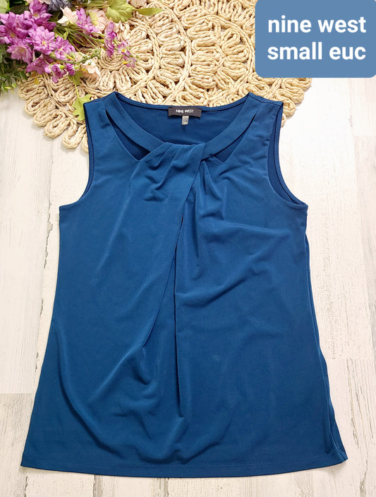 nine west twist blue tank