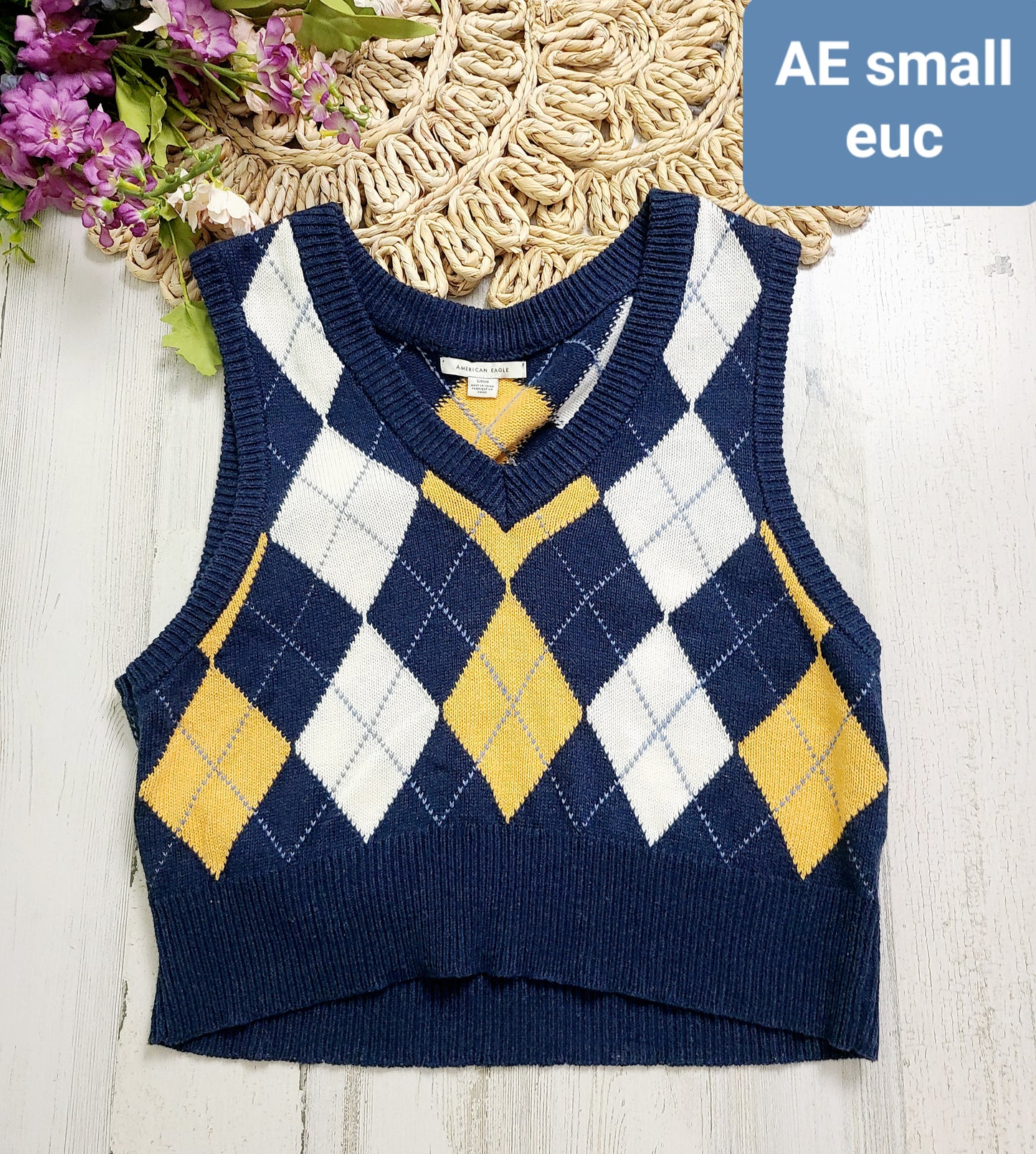 ae argyle vest
