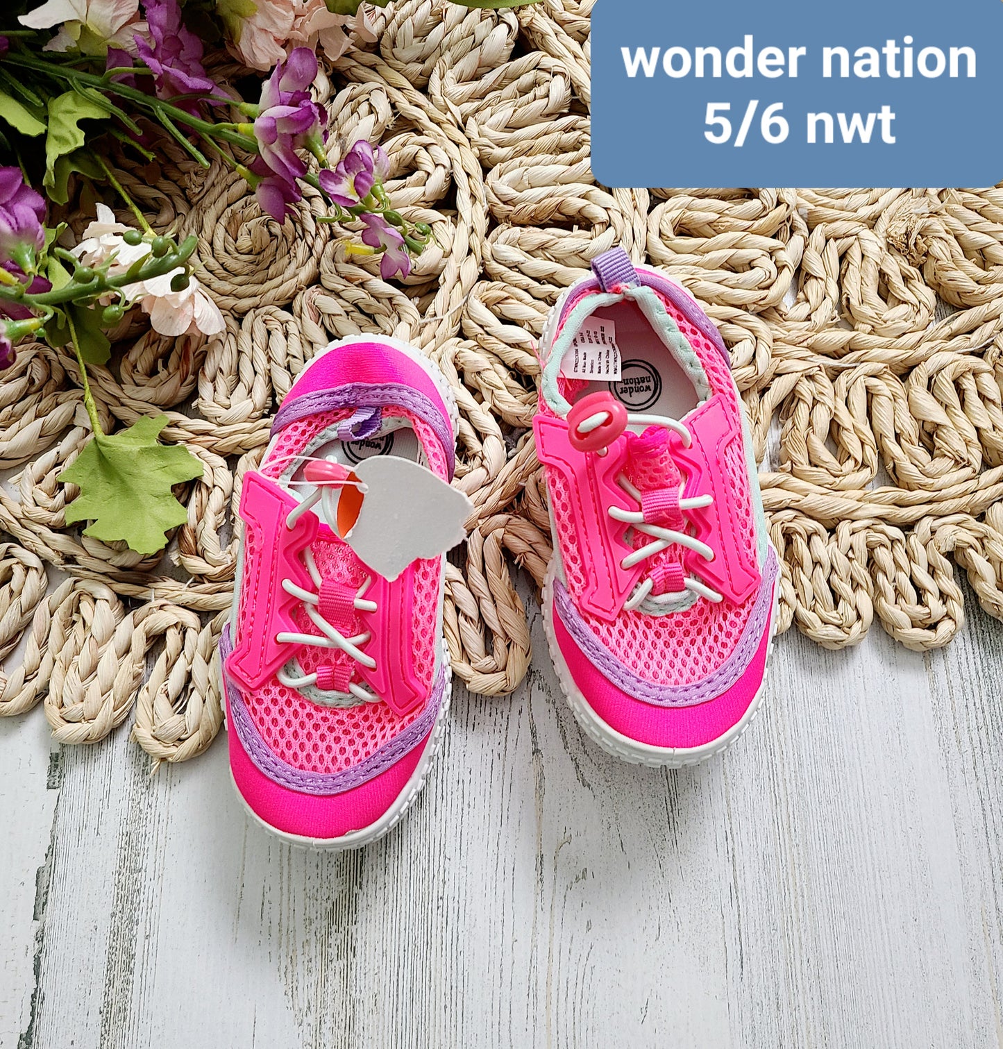 new wonder nation hot pink sneakers