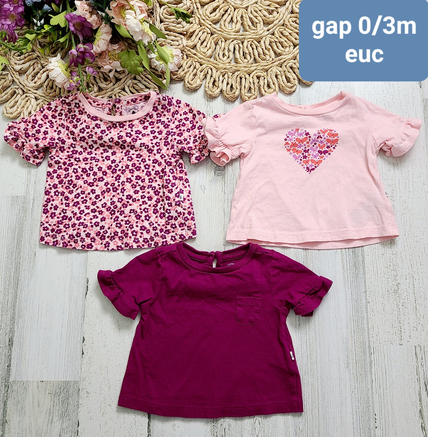 ruffle sleeve gap girls tops bundle