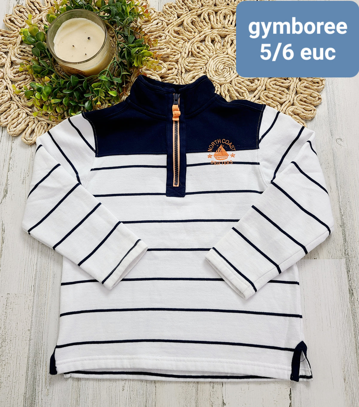 striped quarter zip gymboree boys