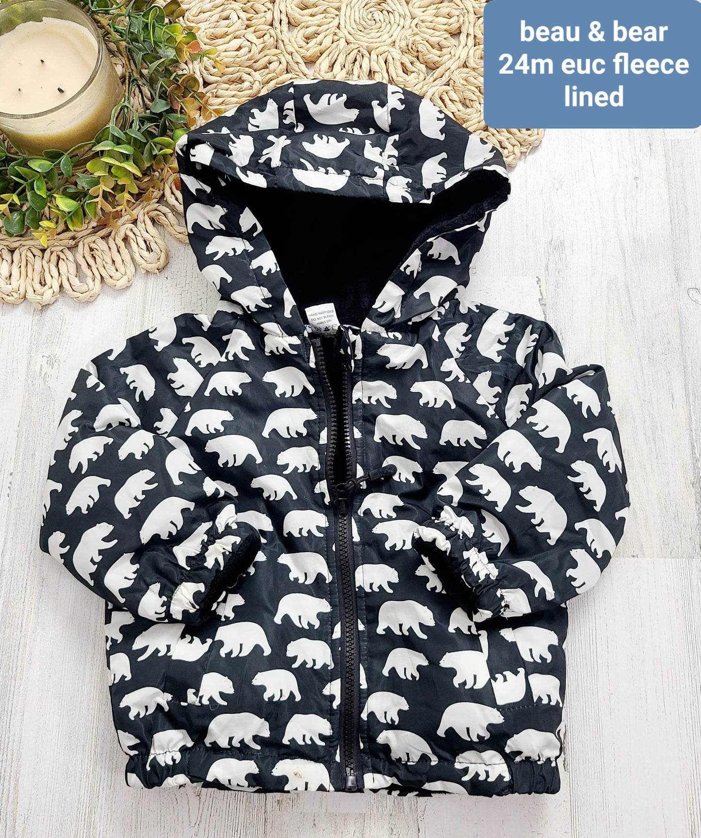 polar bear beau&bear fleece lined