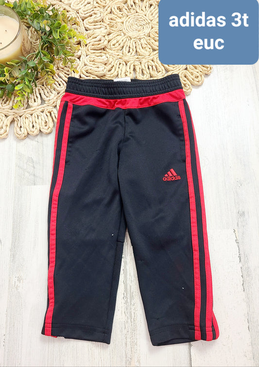 black and red adidas pants 3t