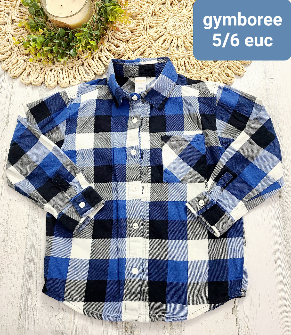 gymboree blue black plaid