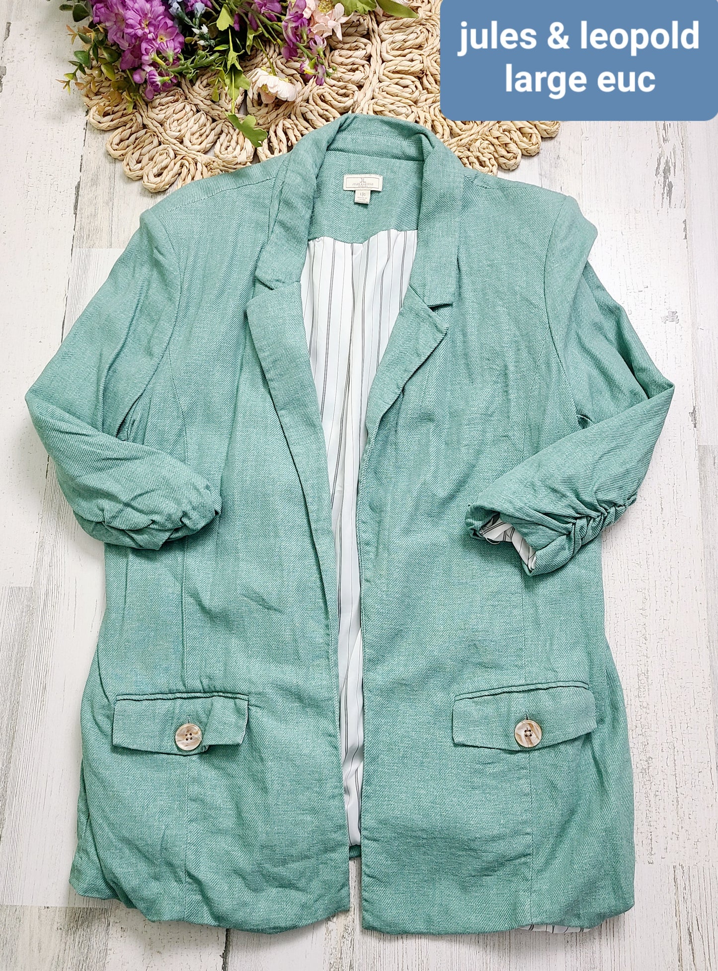 long blazer blue jules & leopold