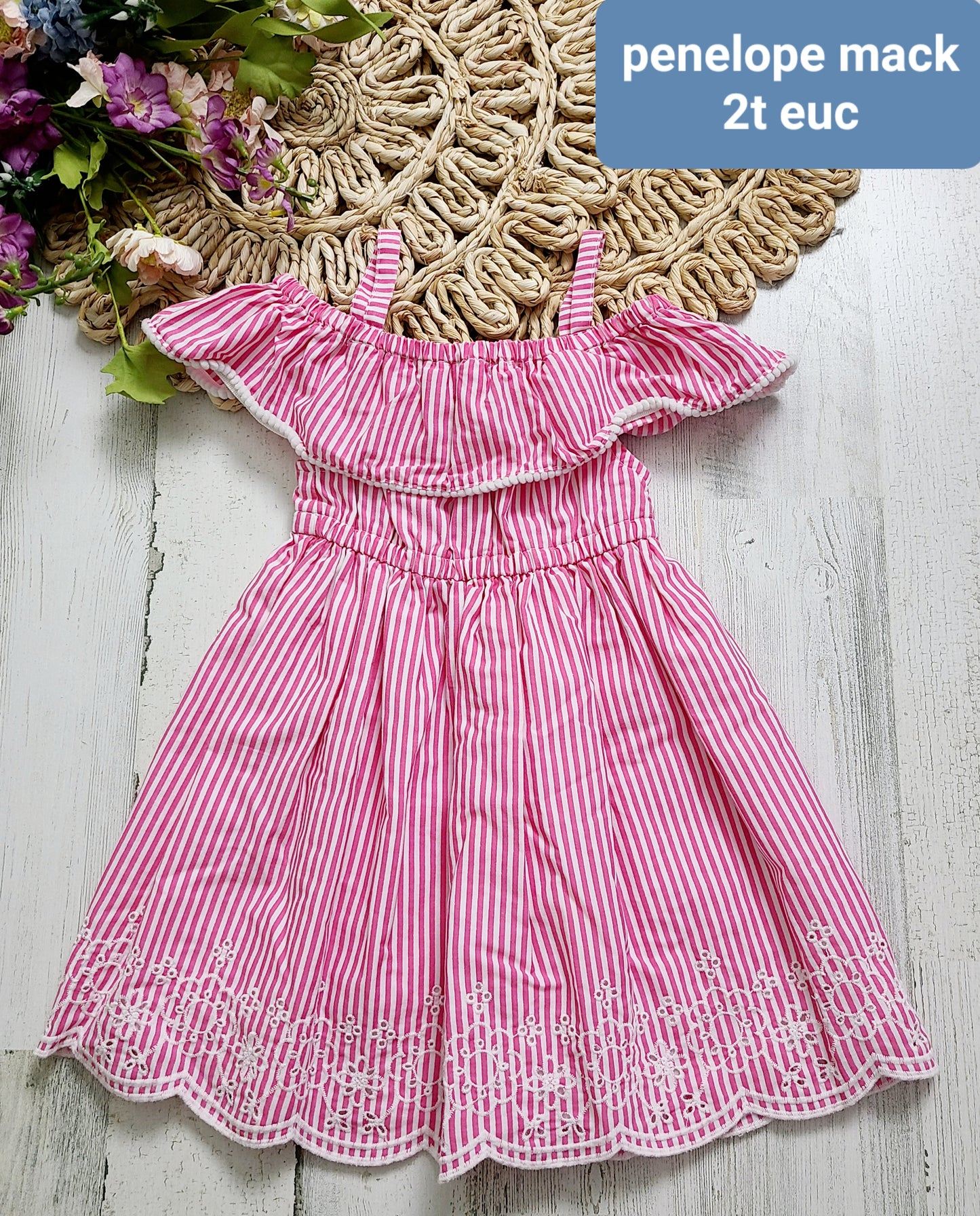 penelope mack embroidered pink dress