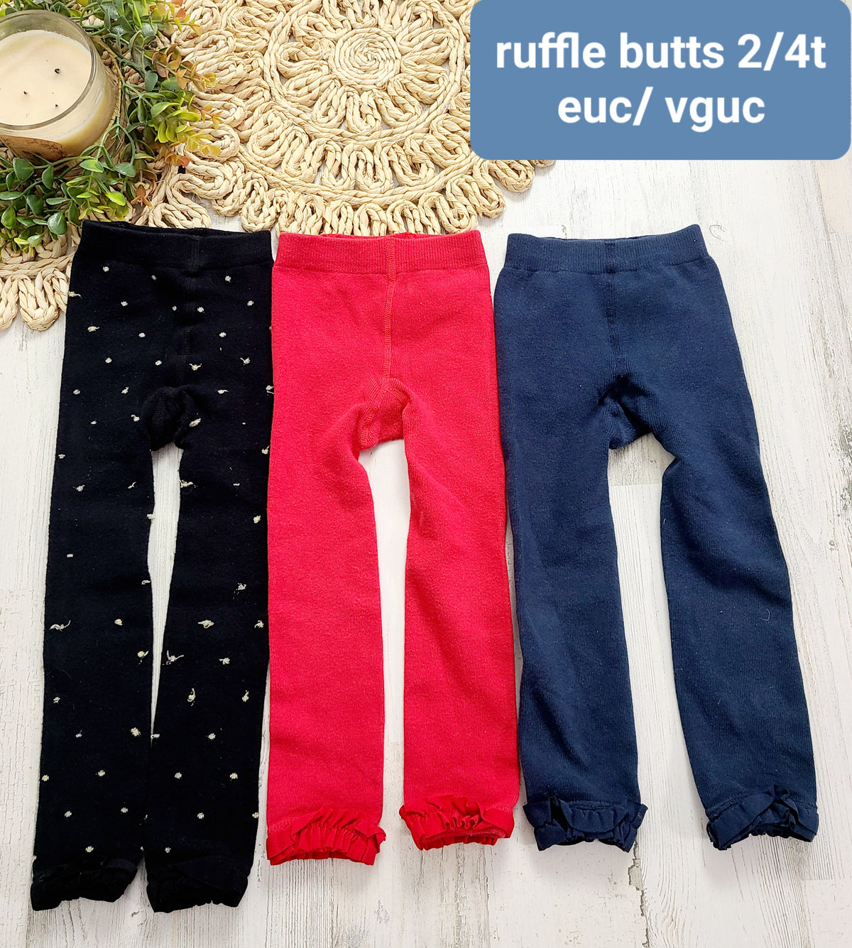 black red and navy tights ruffle butts