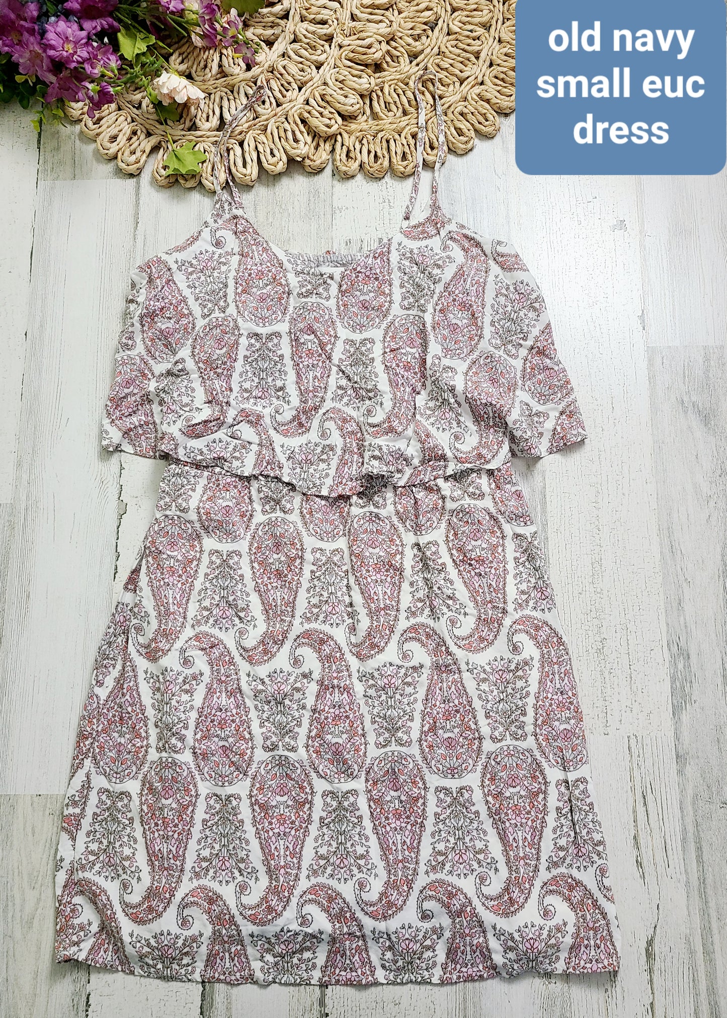 paisley old navy dress small
