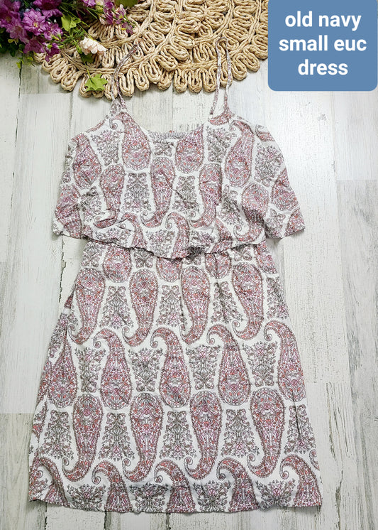 paisley old navy dress small