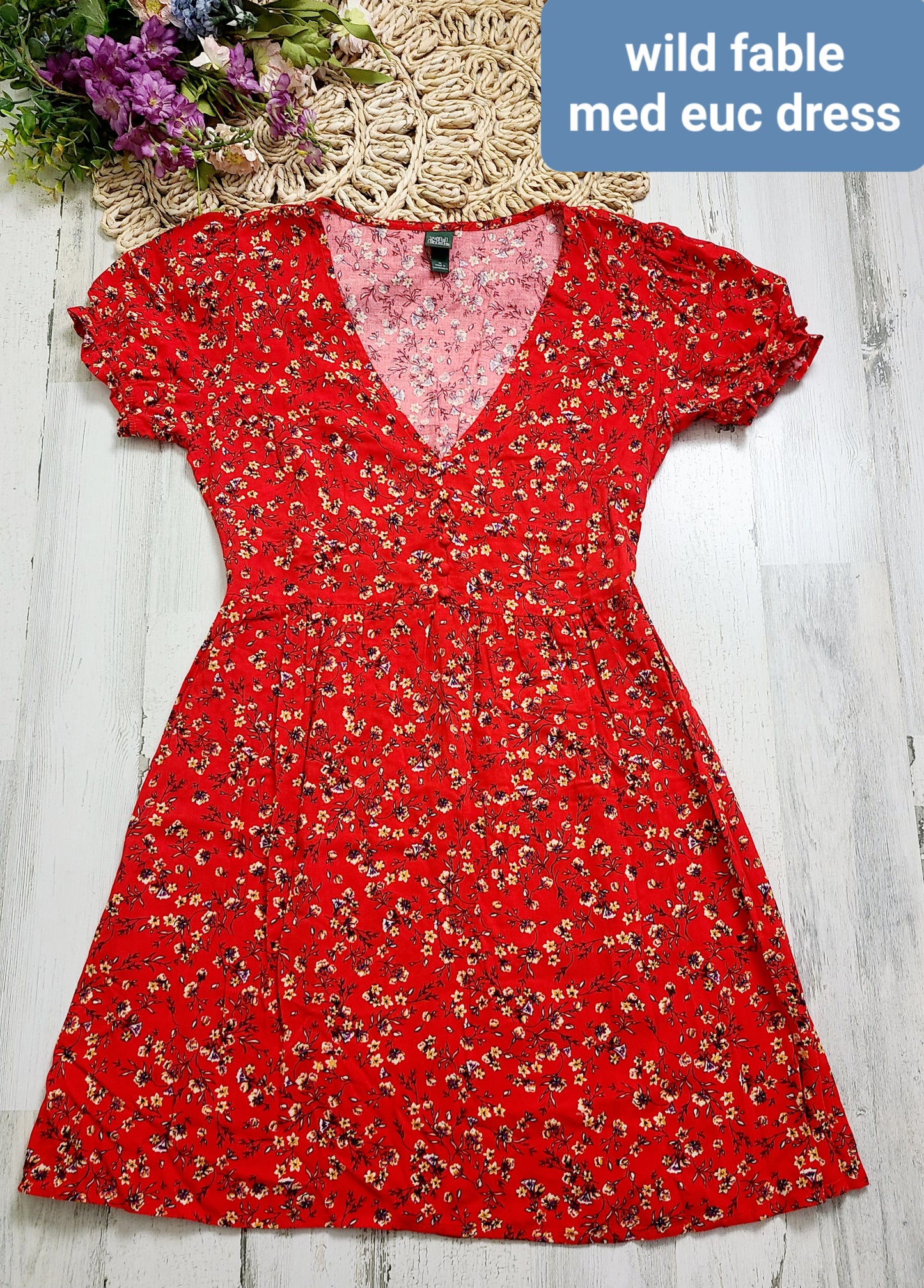 red floral wild fable womens dress