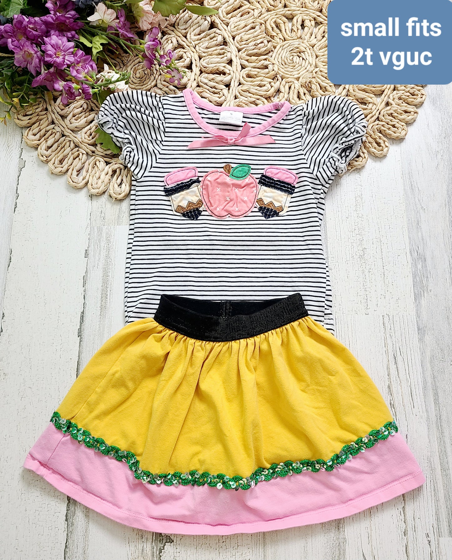 pencil and apple outfit