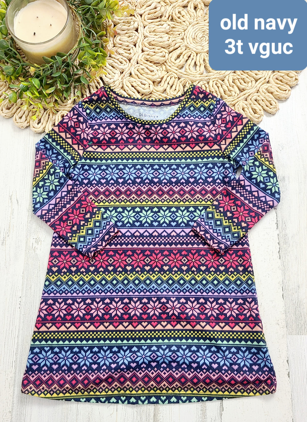 rainbow pattern dress old navy