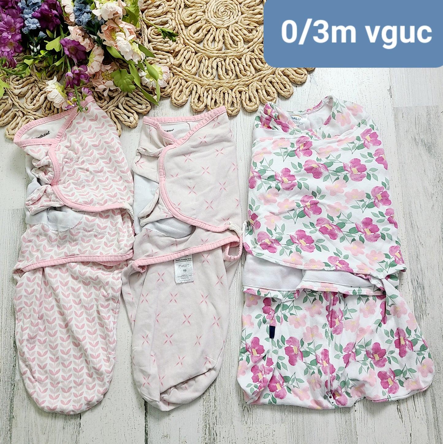 0/3m 3 sleepsacks for girls