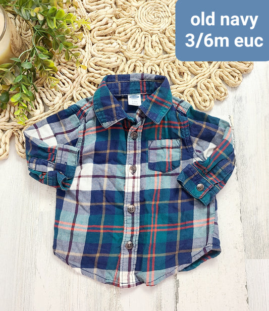 teal button down old navy