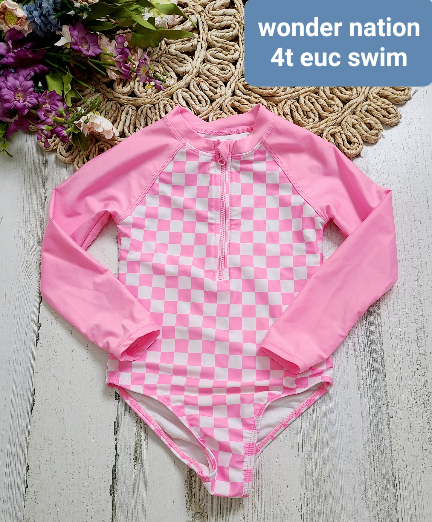pink checkered swim wonder nation